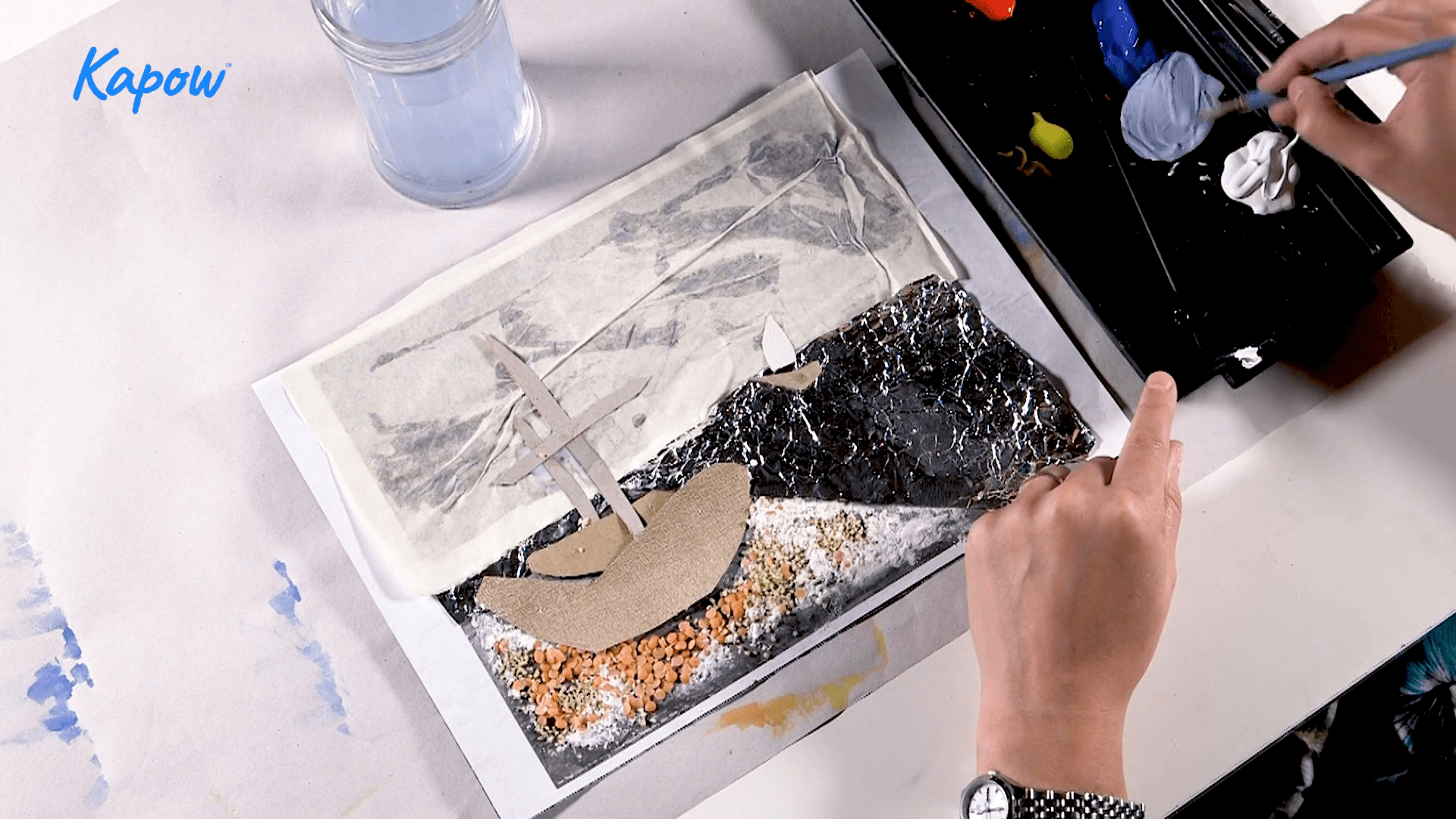 Teacher video: Painting over texture