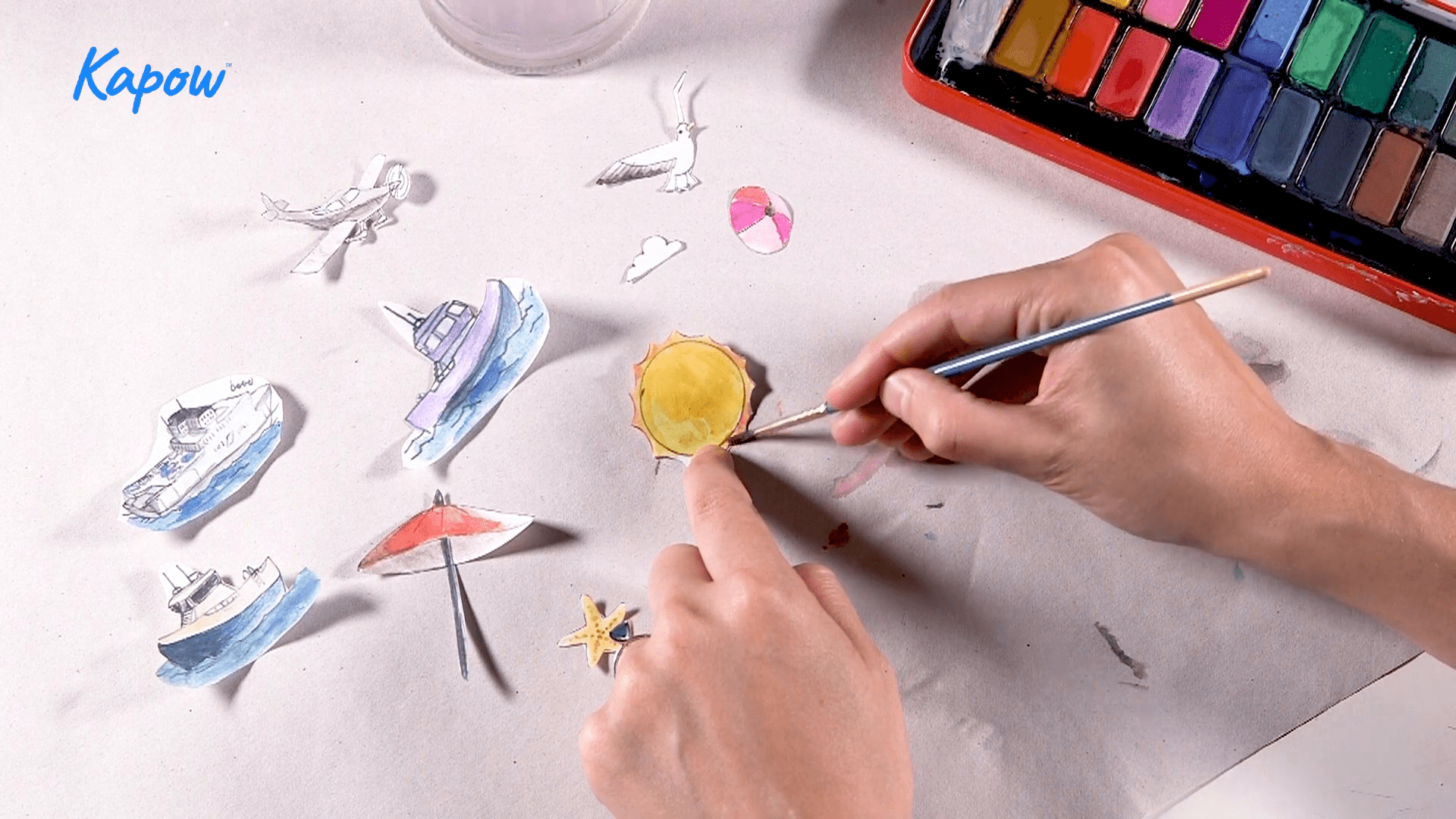 Teacher video: Beach collage