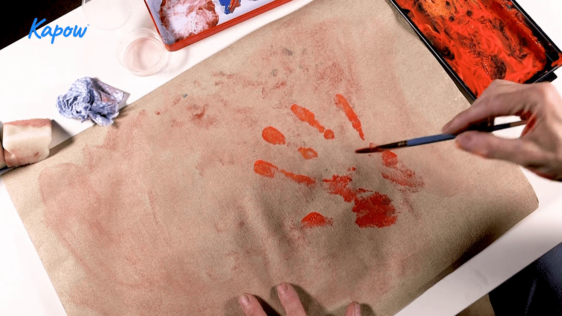 Teacher video: Hands on a cave wall