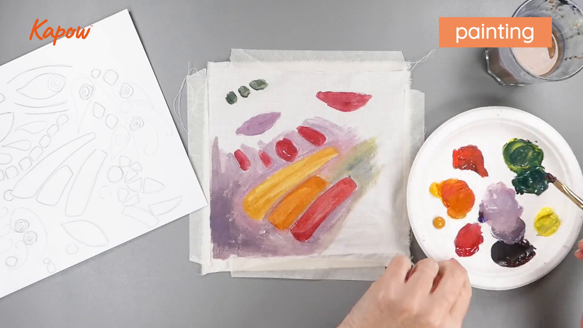 Learner video: Glue batik