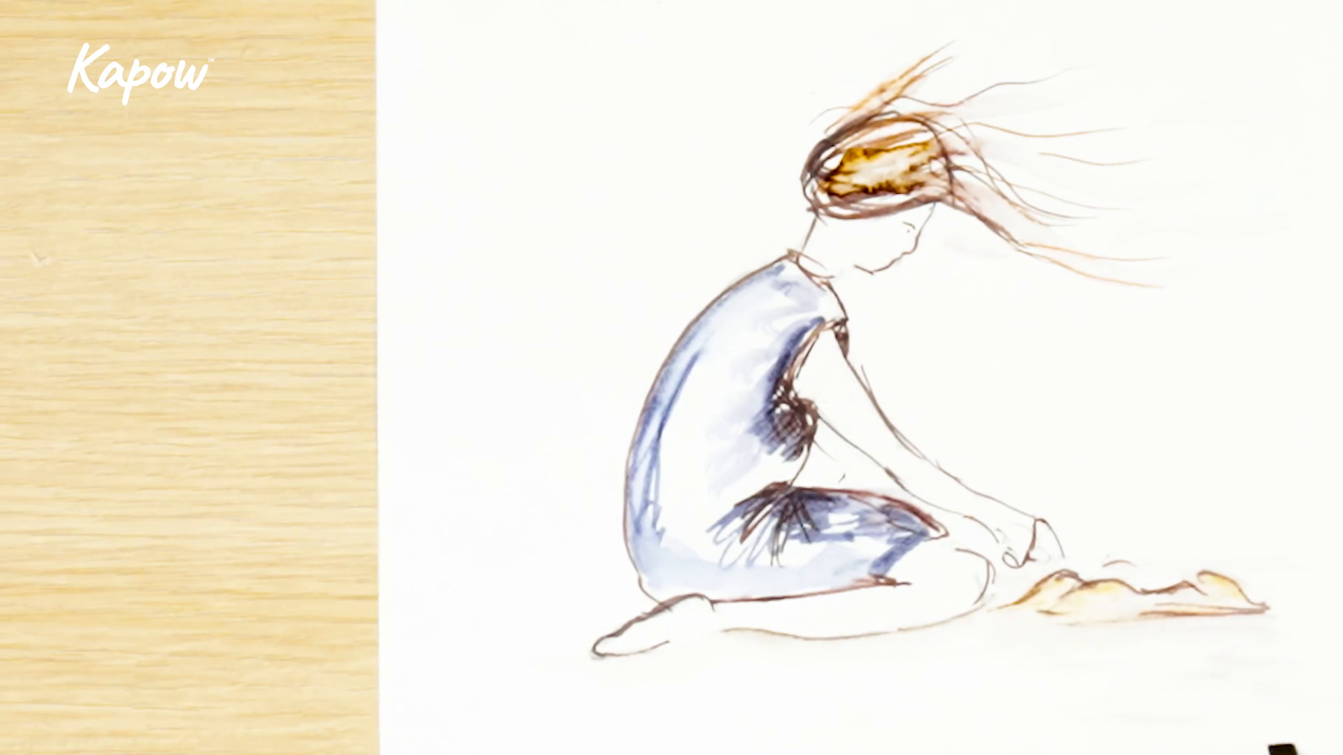 Learner video: Using felt tips and water