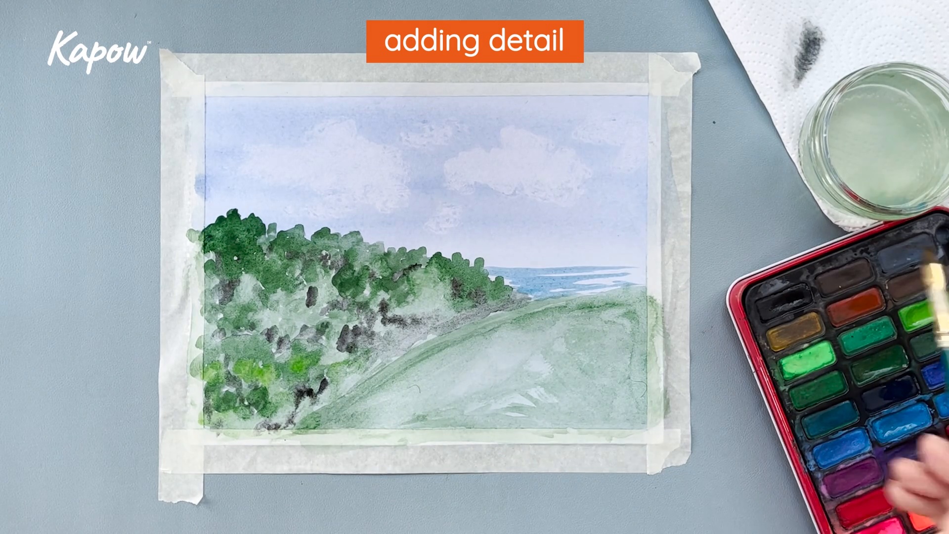 Learner video: Exploring watercolour techniques